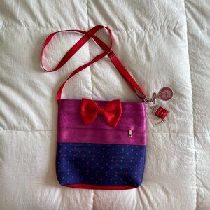 NWT HARVEYS Merry & Bright Bow Purple Streamline Crossbody Bag